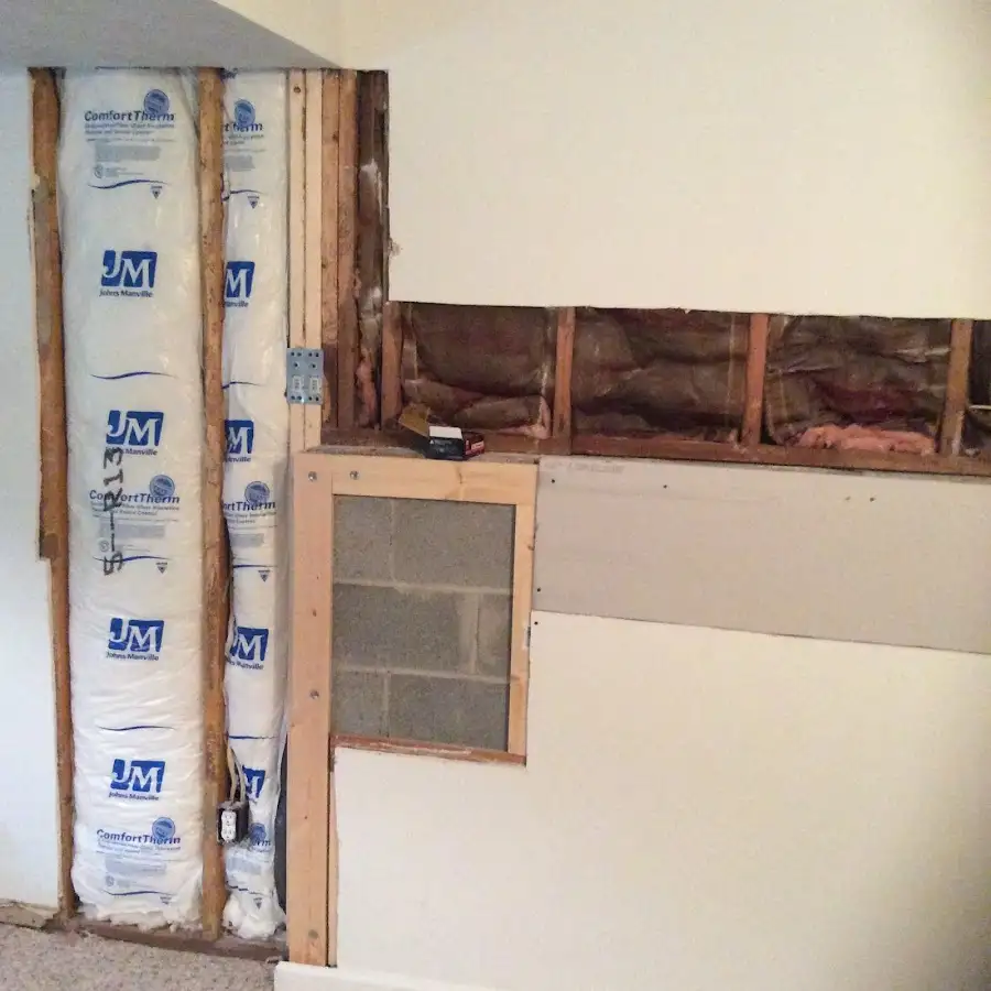 Wall insulation replacement during Structural Drying in Oxon Hill
